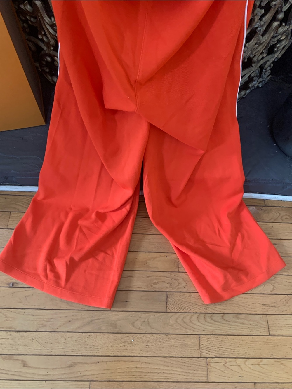 SPANX Sleeveless Zip-Front Orange Pants Jumpsuit - Picture 11 of 13